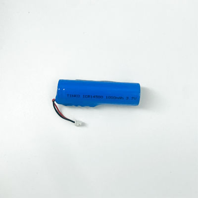 Bon prix 14500 batterie rechargeable au lithium-ion de 1000 mAh avec fil et connecteur 3.7V en ligne